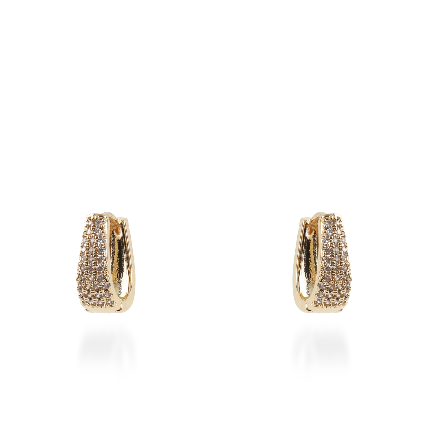 Σκουλαρίκια κρίκοι με ζιργκόν Mar and Mar Neritha Oval (1,5 cm)