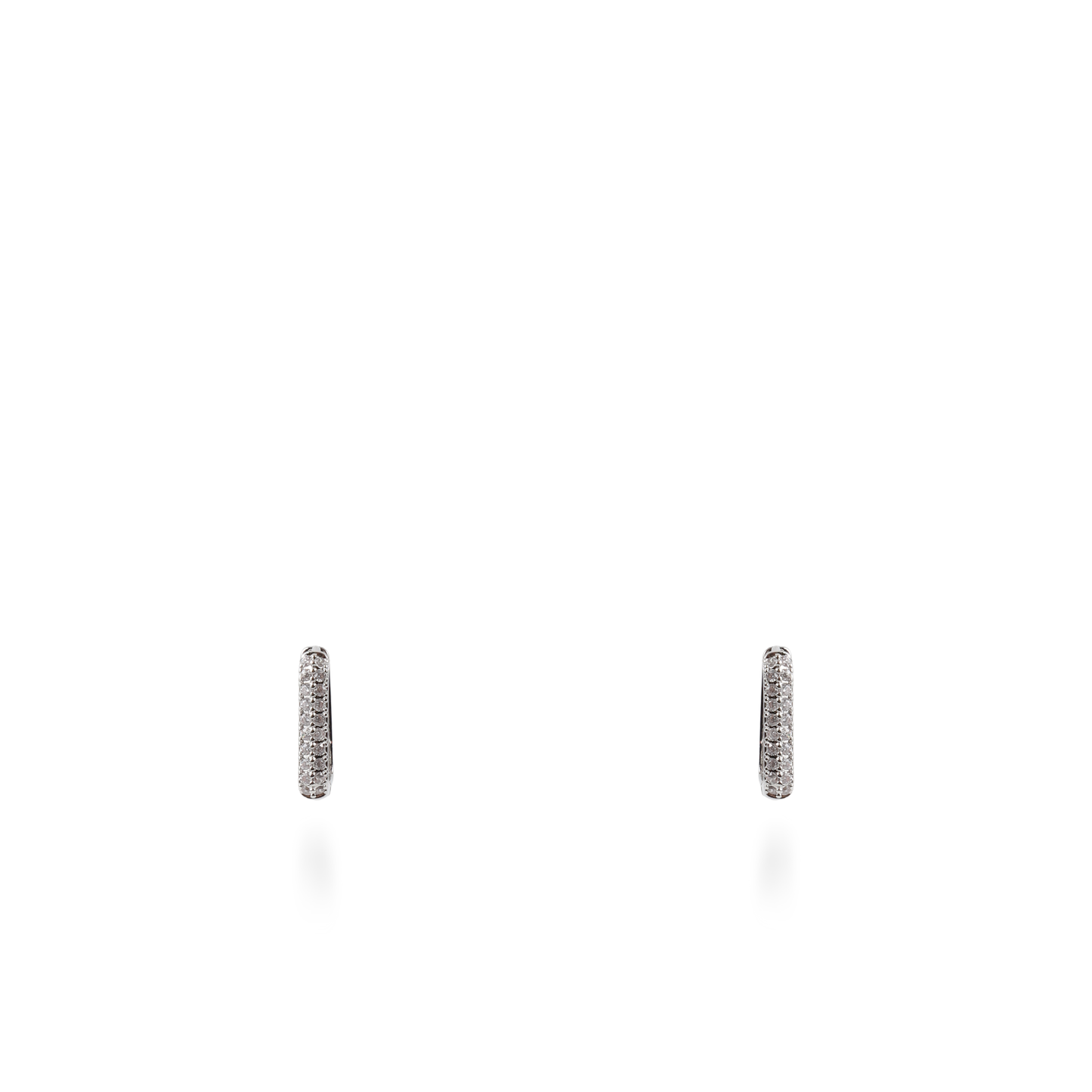 Σκουλαρίκια κρίκοι με ζιργκόν Mar and Mar Neritha Rectangle (1,5 cm)
