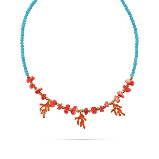 Χειροποίητο κολιέ με φυσικά κοχύλια Mar and Mar Kailira από ανοξείδωτο ατσάλι