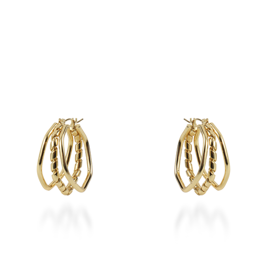 Σκουλαρίκια κρίκοι Mar and Mar Lune από ανοξείδωτο ατσάλι