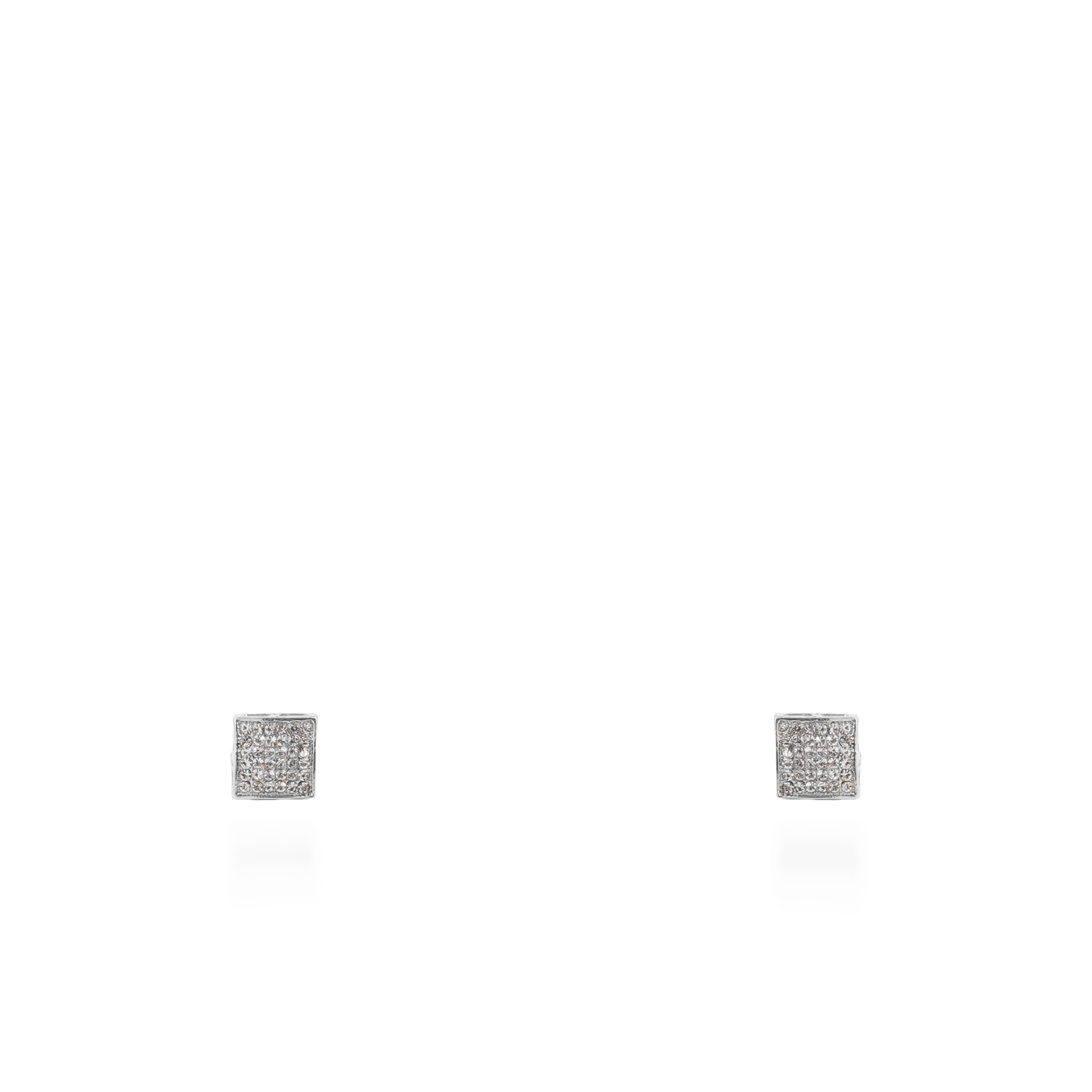 Σκουλαρίκια καρφωτά με πέτρες ζιργκόν Mar and Mar Lola Cube II Silver