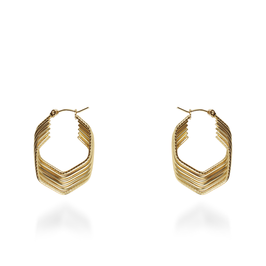 Σκουλαρίκια κρίκοι Mar and Mar Kona από ανοξείδωτο ατσάλι