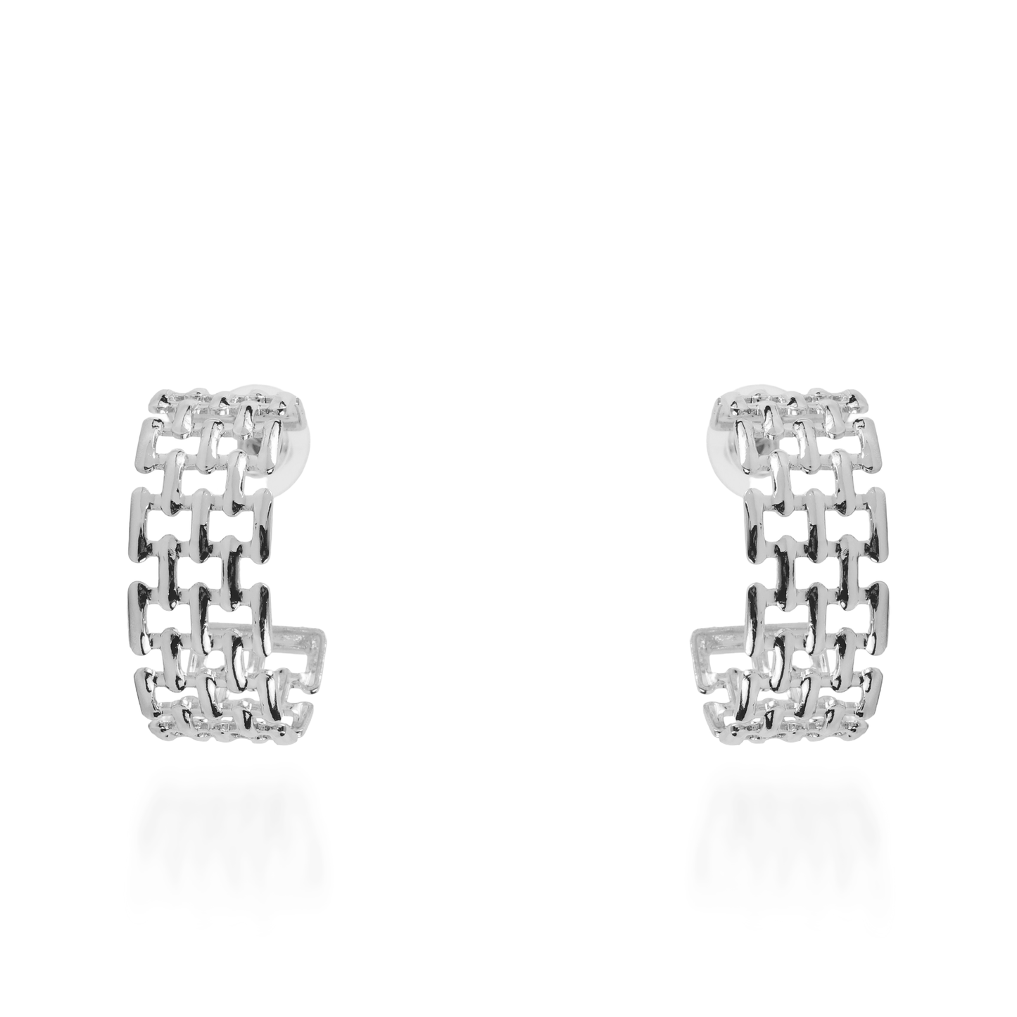 Σκουλαρίκια κρίκοι Mar and Mar Miely Silver