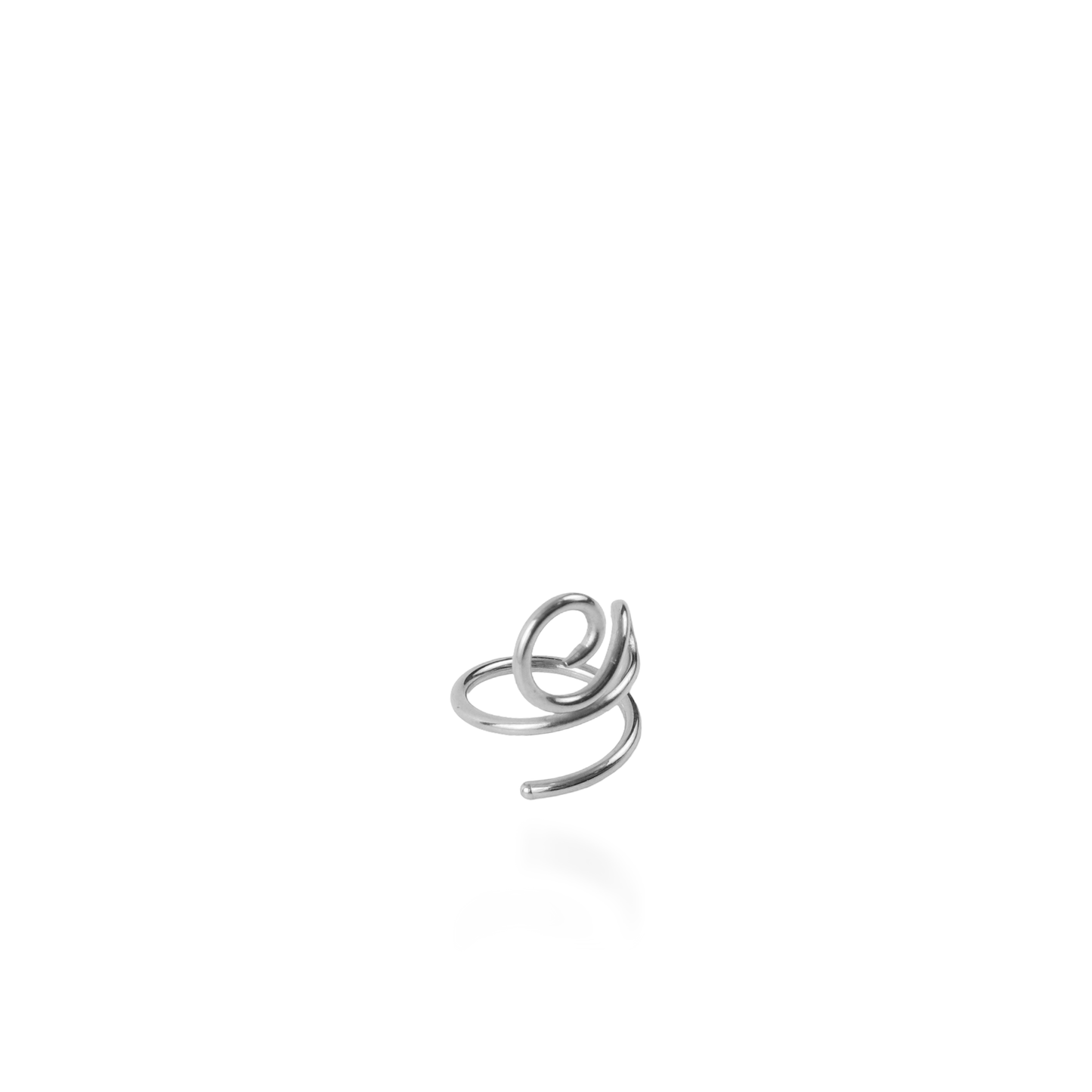 Σκουλαρίκι Cuff κυματιστό Mar and Mar Wave (Silver) από ανοξείδωτο ατσάλι