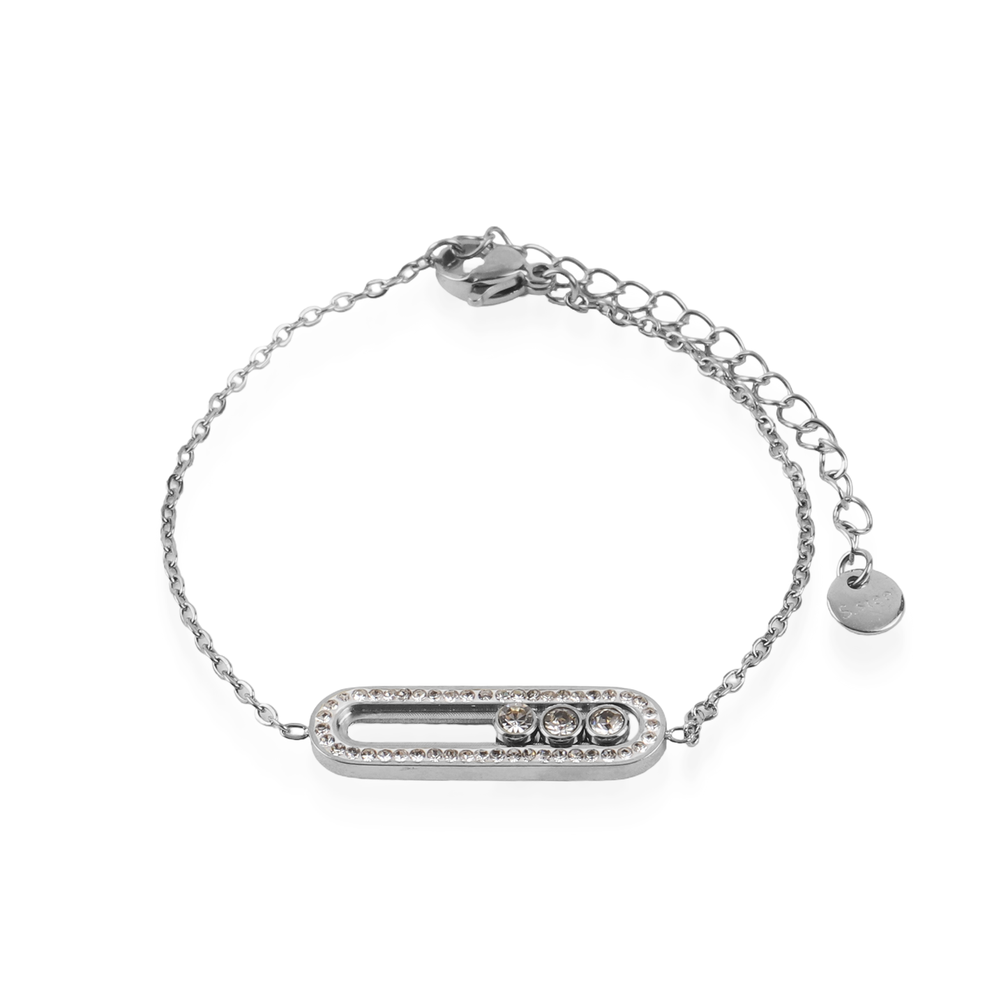 Βραχιόλι χεριού Mar and Mar Palvia Sparkle Silver από ανοξείδωτο ατσάλι