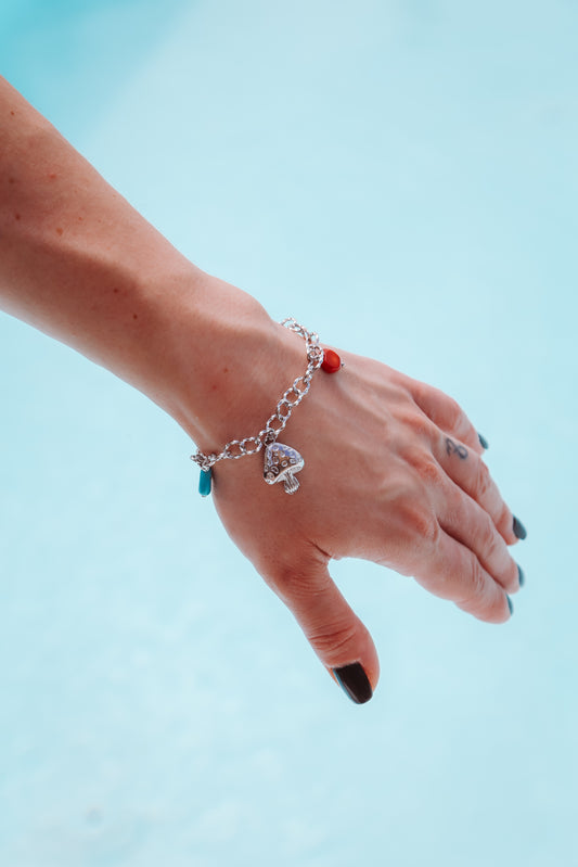 Χειροποίητο βραχιόλι με charms Mar and Mar Neva Silver από ανοξείδωτο ατσάλι