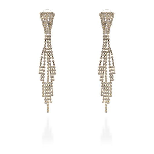 Σκουλαρίκια κρεμαστά με πέτρες ζιργκόν Catalina