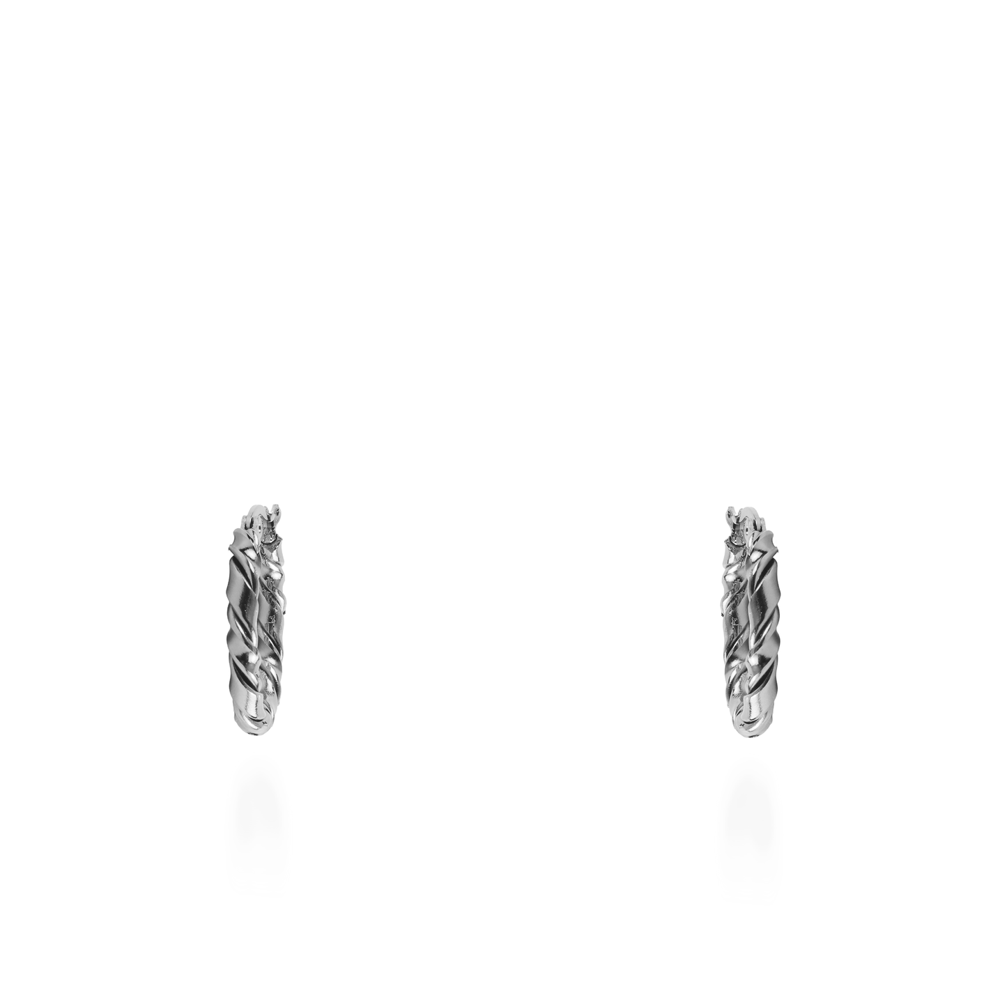 Σκουλαρίκια κρίκοι Mar and Mar Cevinia Silver (2,5 cm) από ανοξείδωτο ατσάλι