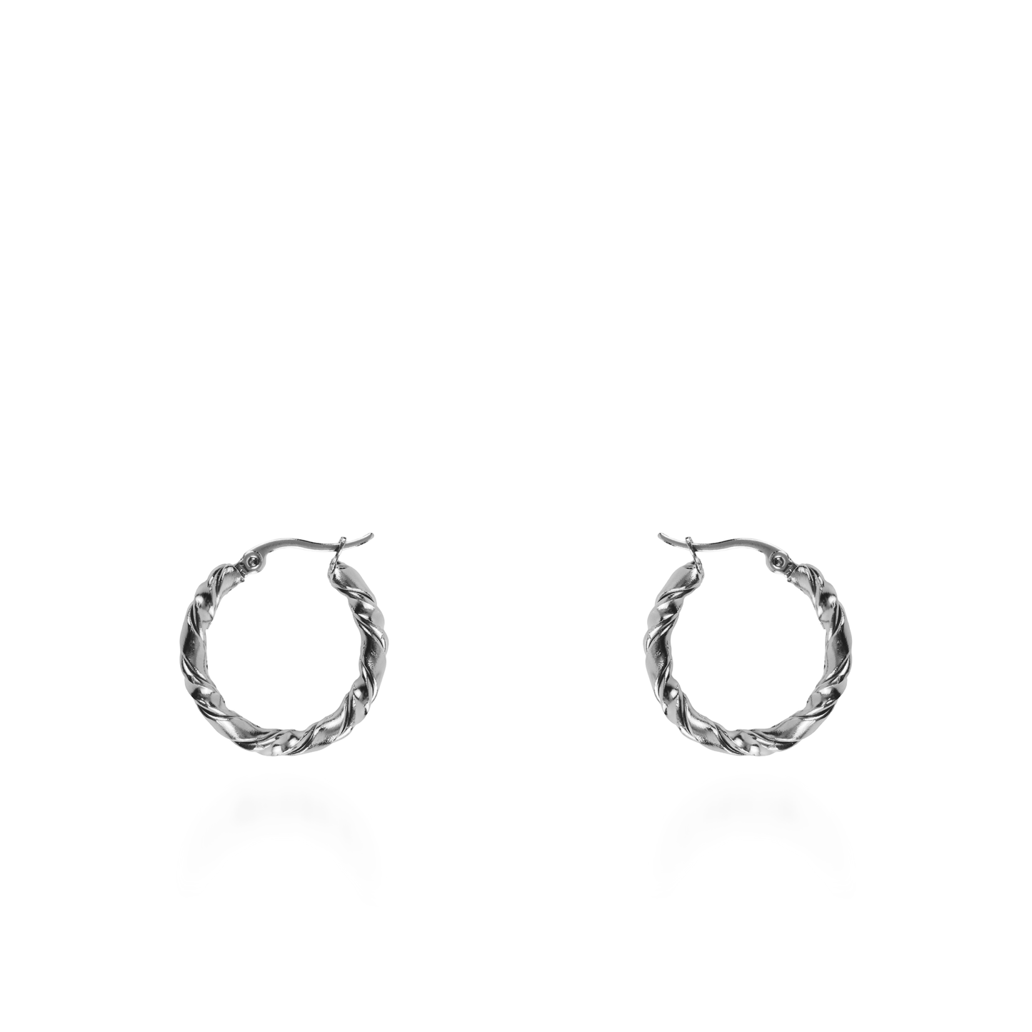 Σκουλαρίκια κρίκοι Mar and Mar Cevinia Silver (2,5 cm) από ανοξείδωτο ατσάλι