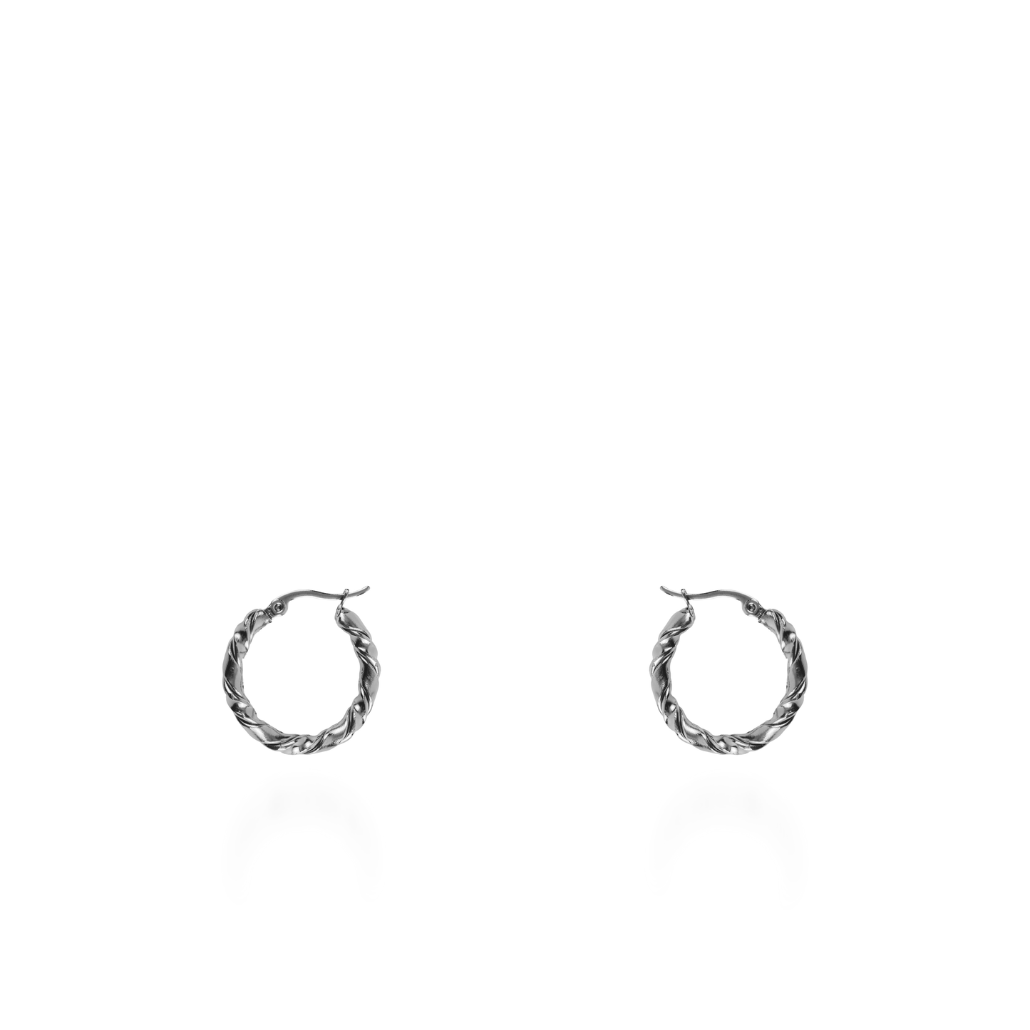 Σκουλαρίκια κρίκοι Mar and Mar Cevinia Silver (2 cm) από ανοξείδωτο ατσάλι