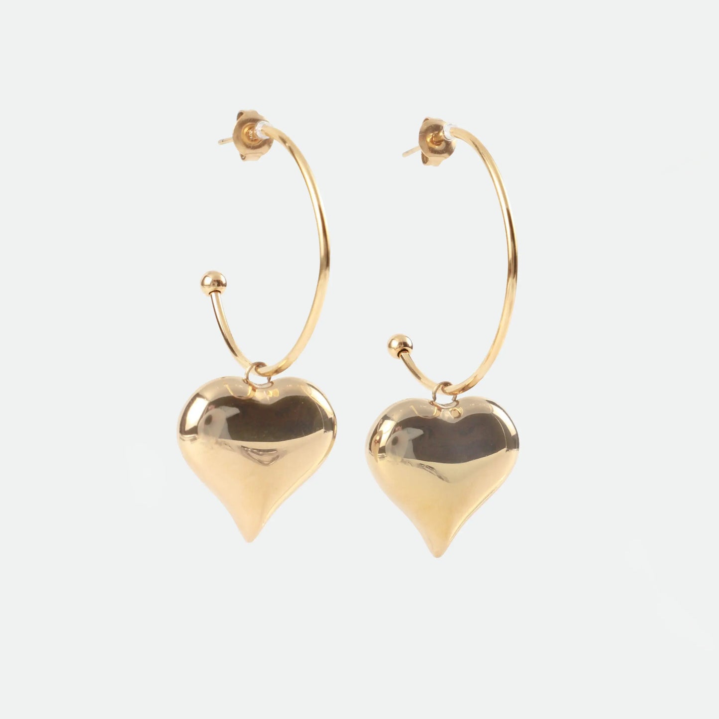 Σκουλαρίκια κρεμαστά καρδιά Mar & Mar Donetta Earrings από ανοξείδωτο ατσάλι