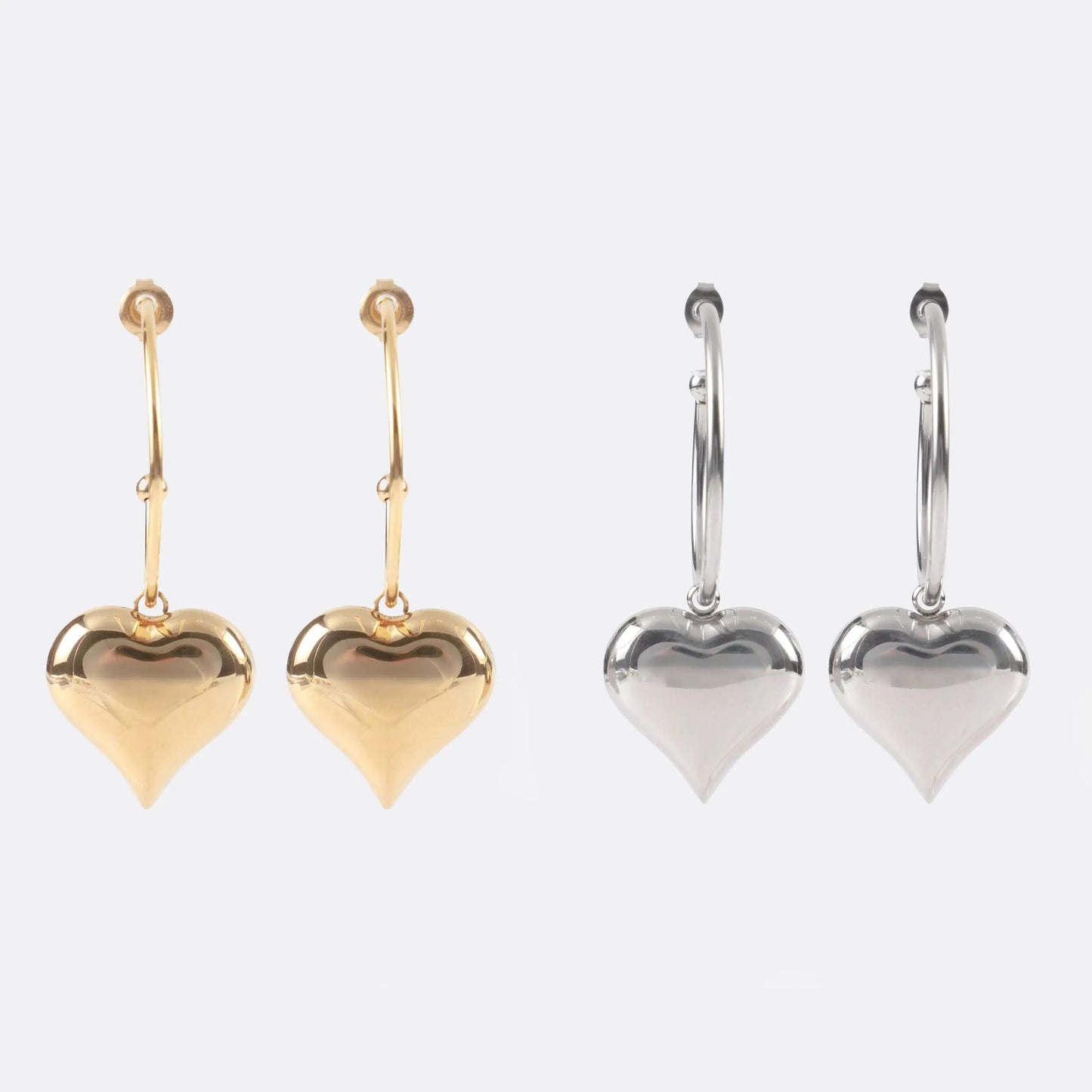 Σκουλαρίκια κρεμαστά καρδιά Mar & Mar Donetta Earrings από ανοξείδωτο ατσάλι