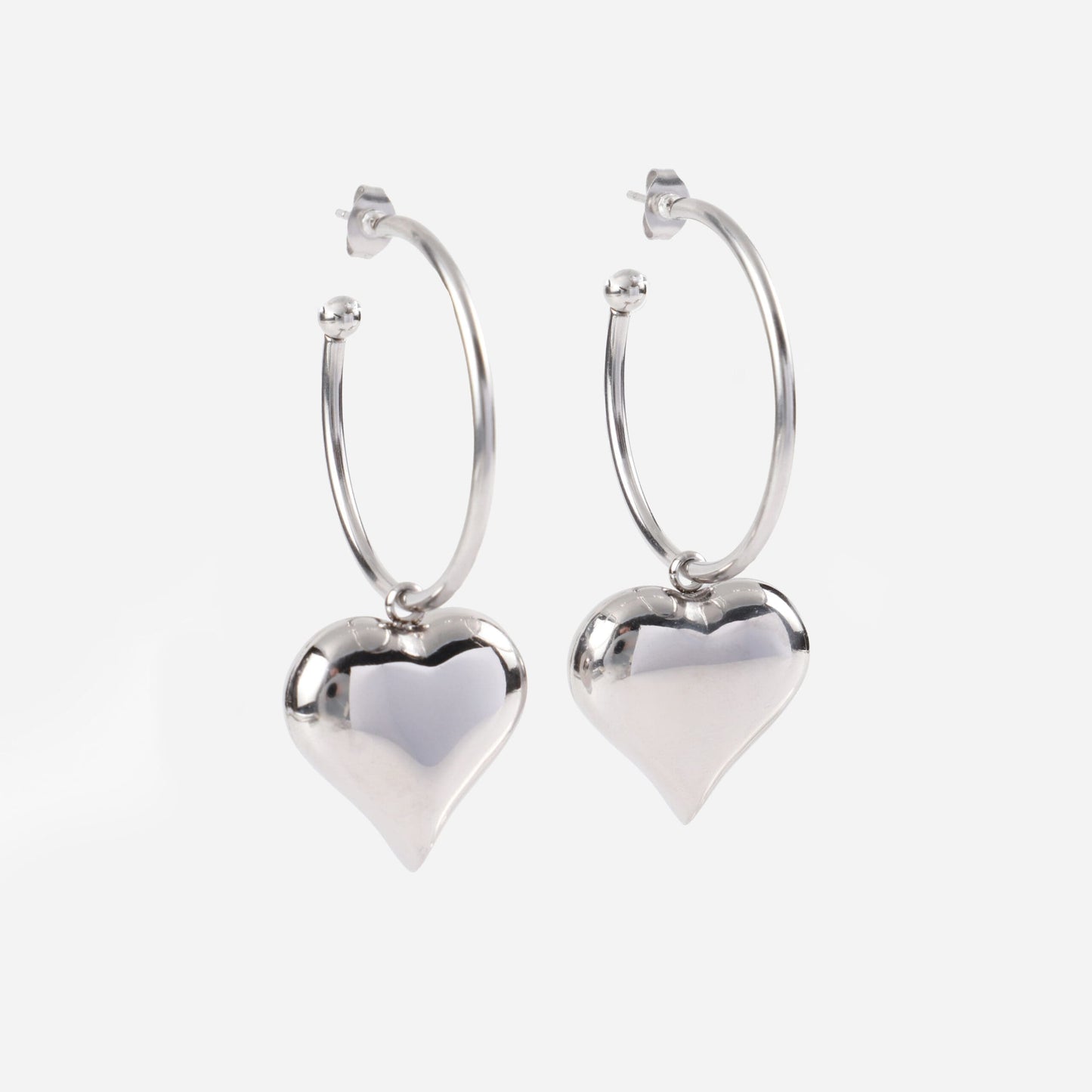 Σκουλαρίκια κρεμαστά καρδιά Mar & Mar Donetta Earrings από ανοξείδωτο ατσάλι