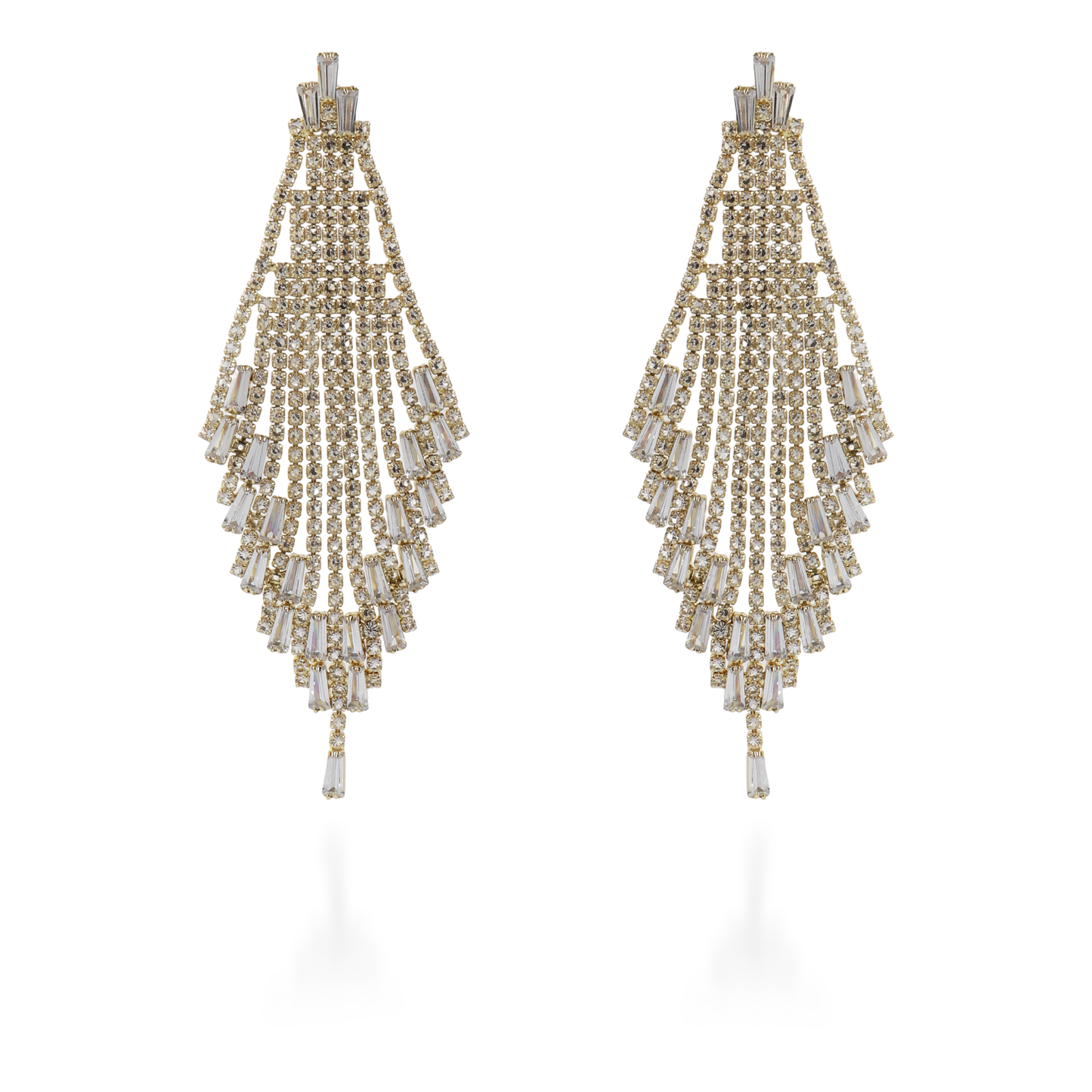 Σκουλαρίκια κρεμαστά με πέτρες ζιργκόν Ethalia