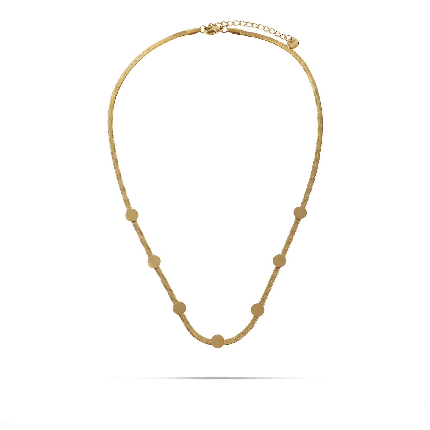 Κολιέ αλυσίδα Flat Snake Mar and Mar Lillie Round από ανοξείδωτο ατσάλι
