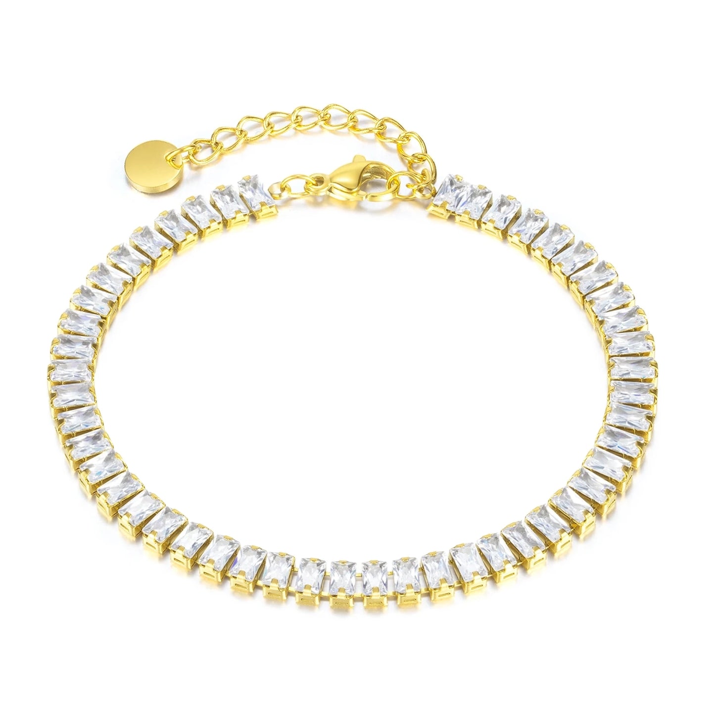 Αλυσίδα χεριού με Baguette ζιργκόν Tennis Riviera