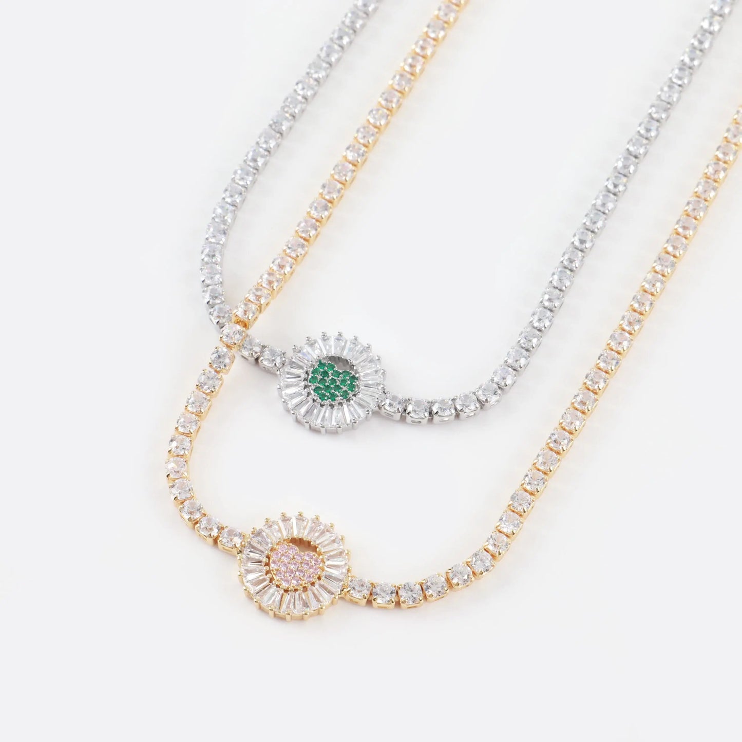 Κολιέ choker με καρδιά και πέτρες ζιργκόν Scarlette