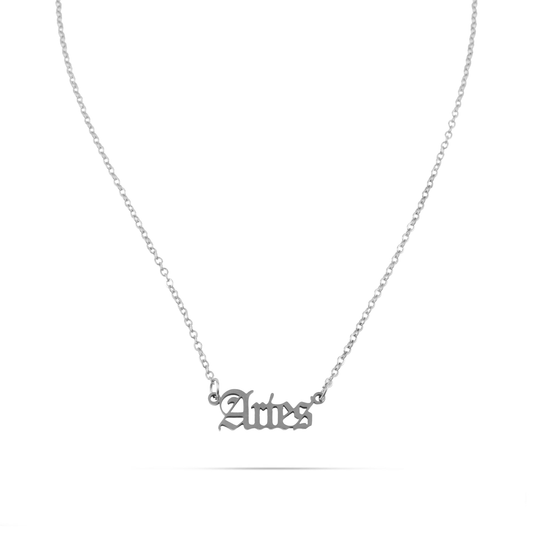 Κολιέ με ζώδιο Κριός Mar and Mar Aries Silver από ανοξείδωτο ατσάλι