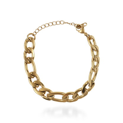 Αλυσίδα χεριού Mar and Mar Figaro (Denver-Gold) από ανοξείδωτο ατσάλι