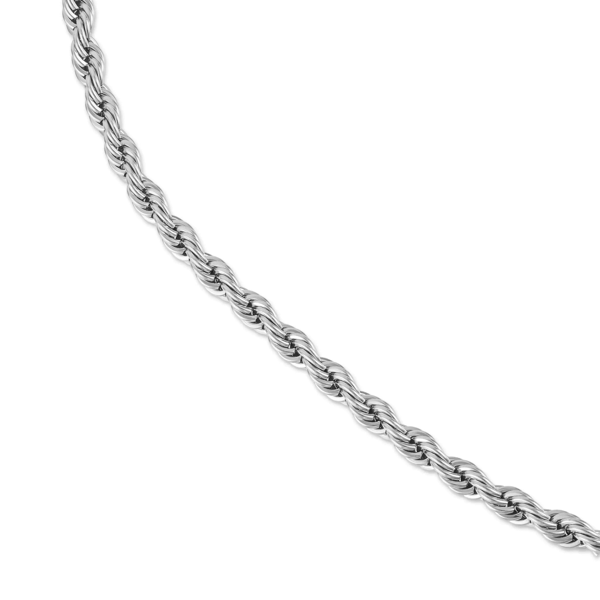 Αλυσίδα λαιμού στριφτή Mar & Mar Rope (Twisted-Silver) από ανοξείδωτο ατσάλι