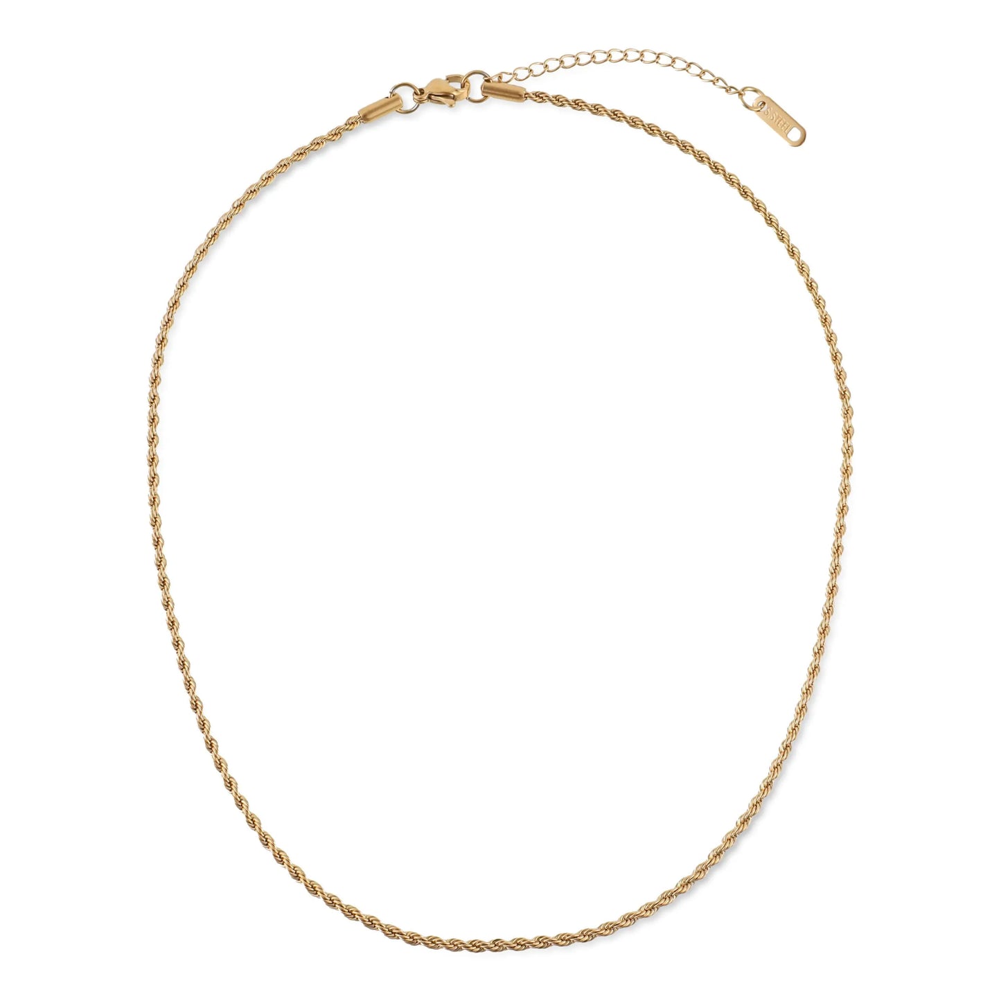 Αλυσίδα λαιμού στριφτή Mar & Mar Rope (Twisted-Gold) από ανοξείδωτο ατσάλι