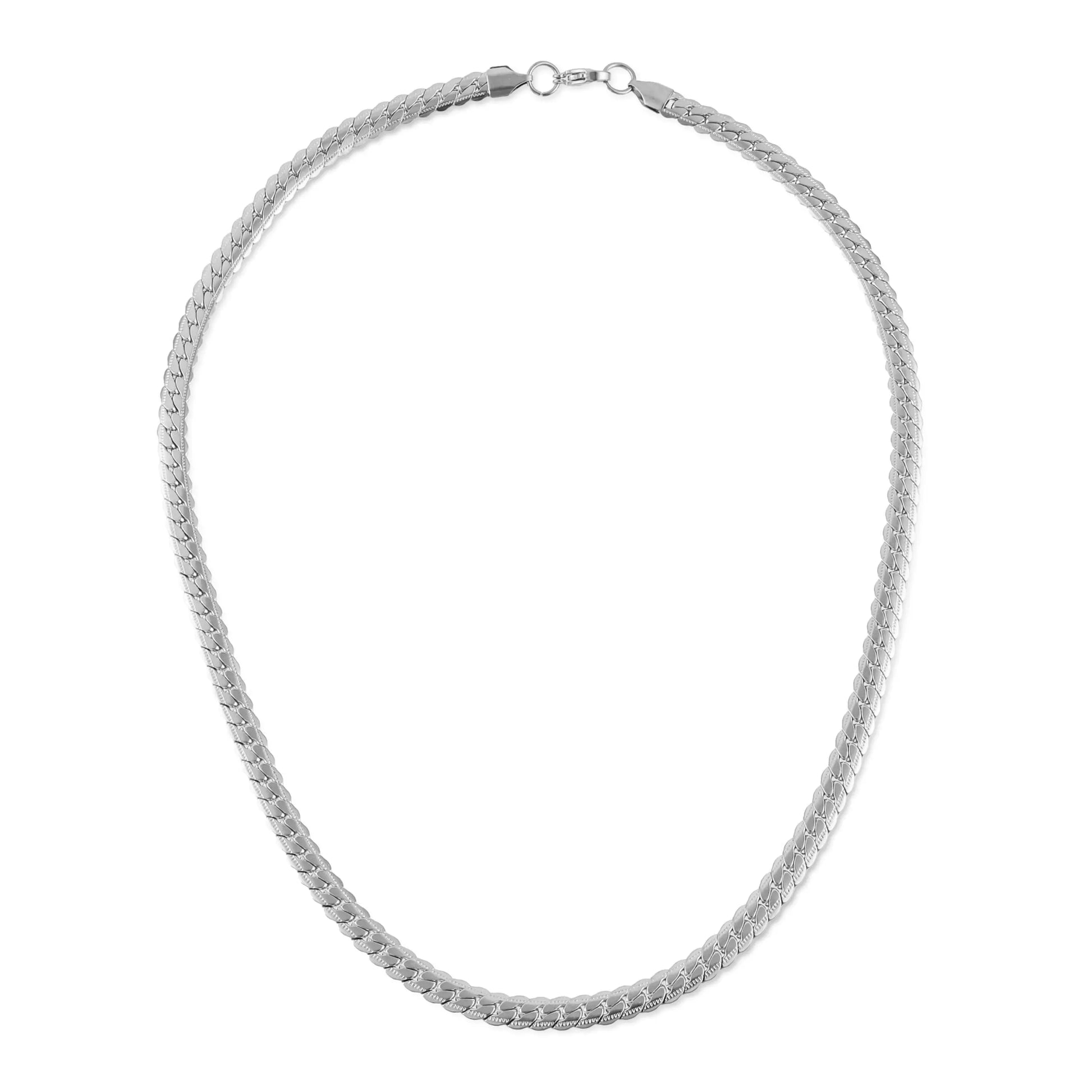 Αλυσίδα λαιμού Mar & Mar Flat (Jocasta II-Silver) από ανοξείδωτο ατσάλι
