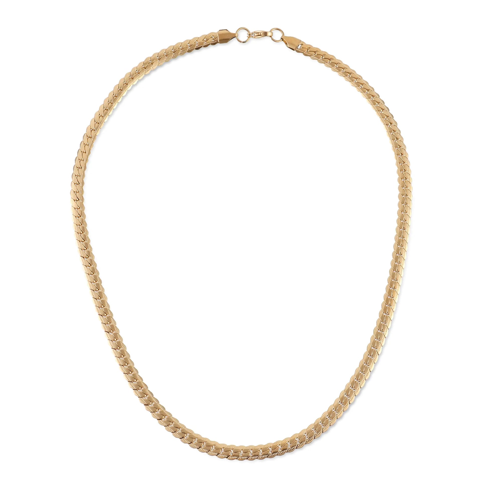 Αλυσίδα λαιμού Mar &amp; Mar Flat (Jocasta II-Gold) από ανοξείδωτο ατσάλι