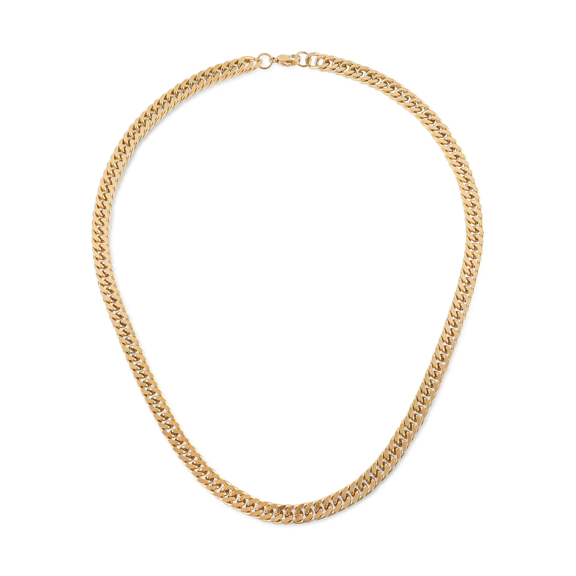 Αλυσίδα λαιμού Mar & Mar Curb (Jordan-Gold) από ανοξείδωτο ατσάλι