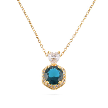 Κολιέ με ζιργκόν Mar and Mar Alice (Gold) από ανοξείδωτο ατσάλι