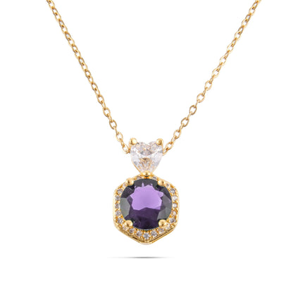 Κολιέ με ζιργκόν Alice (Gold)