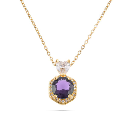 Κολιέ με ζιργκόν Alice (Gold)