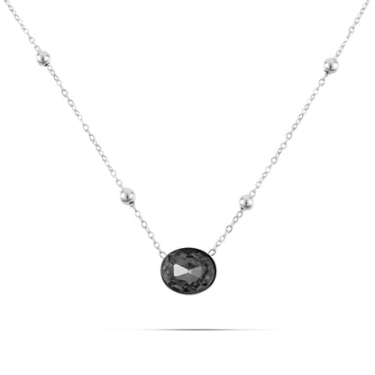 Κολιέ με πέτρα ζιργκόν Mar & Mar Malibu (Silver) από ανοξείδωτο ατσάλι