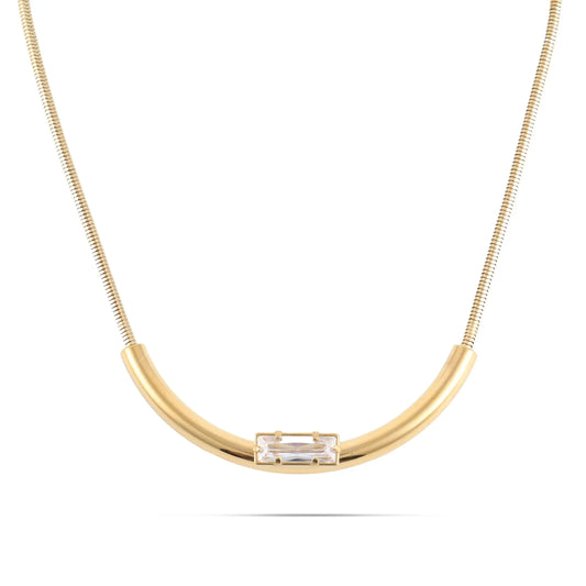 Κολιέ με πέτρες ζιργκόν Mar and Mar Nalia Sparkle από ανοξείδωτο ατσάλι