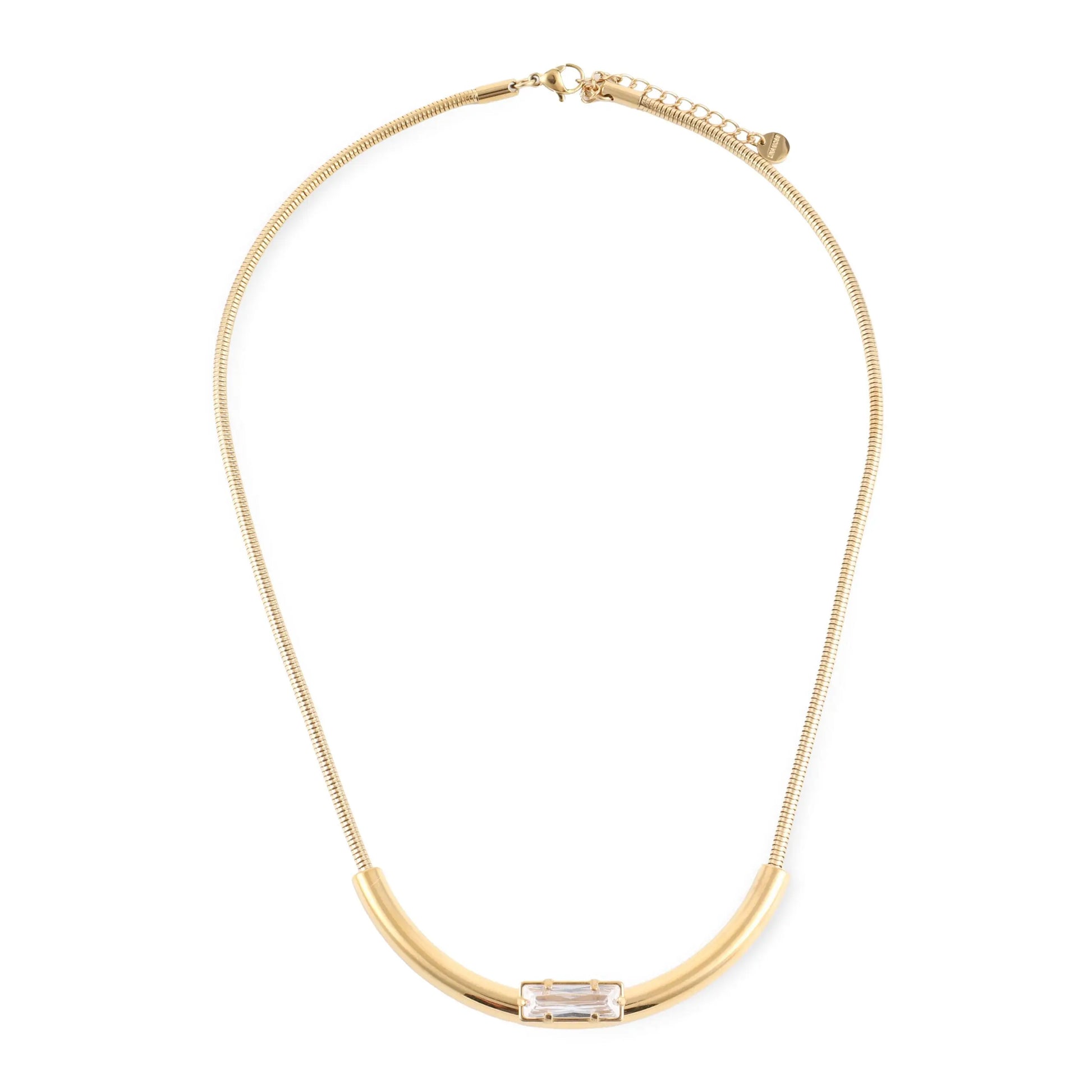 Κολιέ με πέτρες ζιργκόν Mar & Mar Nalia Sparkle από ανοξείδωτο ατσάλι