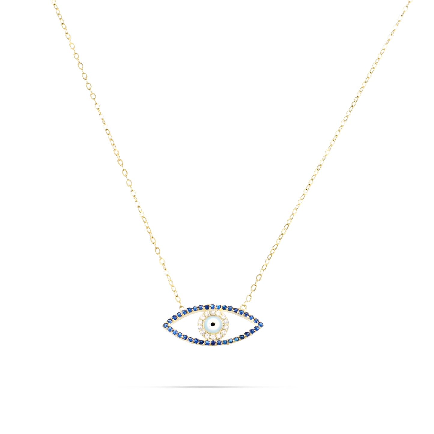 Κολιέ ματάκι με πέτρες ζιργκόν Mar and Mar Kendra Eye από Ασήμι 925