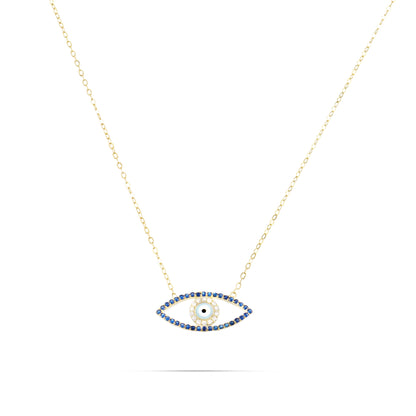 Κολιέ ματάκι με πέτρες ζιργκόν Mar and Mar Kendra Eye από Ασήμι 925