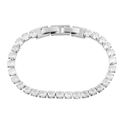 Αλυσίδα χεριού tennis με ζιργκόν Mar and Mar Clutch iii Silver από ανοξείδωτο ατσάλι