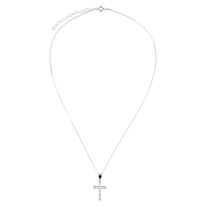 Κολιέ σταυρός με πέτρες ζιργκόν Mar and Mar Calder Cross από ασήμι 925