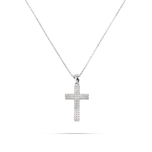 Κολιέ σταυρός με πέτρες ζιργκόν Mar and Mar Giselle Cross από Ασήμι 925