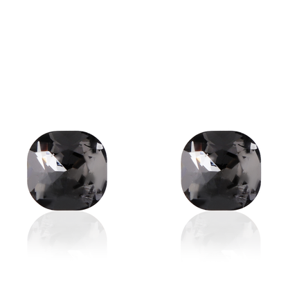 Σκουλαρίκια καρφωτά με ζιργκόν Mar and Mar Cube Studs (Black Gray) από ανοξείδωτο ατσάλι
