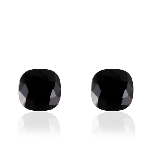 Σκουλαρίκια καρφωτά με ζιργκόν Mar and Mar Cube Studs (Black) από ανοξείδωτο ατσάλι
