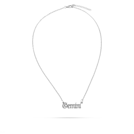 Κολιέ με ζώδιο Δίδυμοι Mar and Mar Gemini Silver από ανοξείδωτο ατσάλι