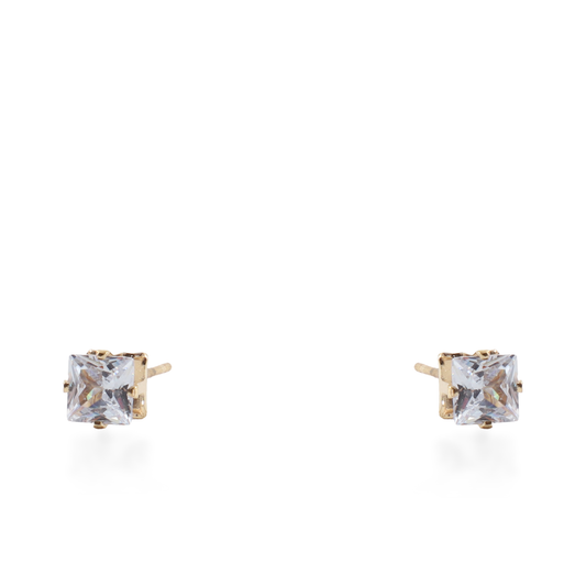 Σκουλαρίκια καρφωτά με ζιργκόν Mar and Mar Dimen Cube Studs από ανοξείδωτο ατσάλι