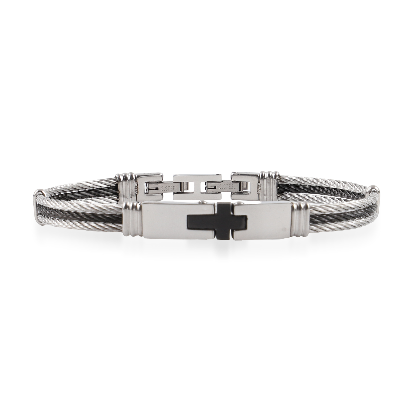 Ανδρικό βραχιόλι χειροπέδα Mar and Mar Dean Cross Cuff από ανοξείδωτο ατσάλι