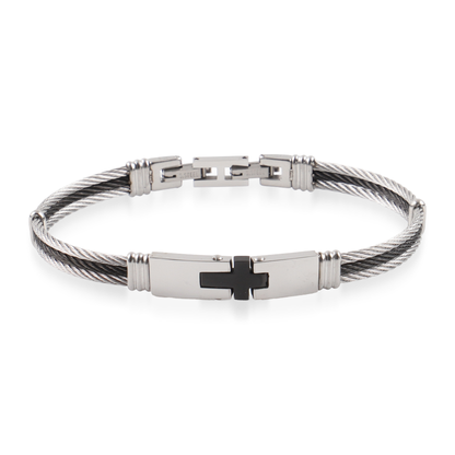 Ανδρικό βραχιόλι χειροπέδα Mar and Mar Dean Cross Cuff από ανοξείδωτο ατσάλι