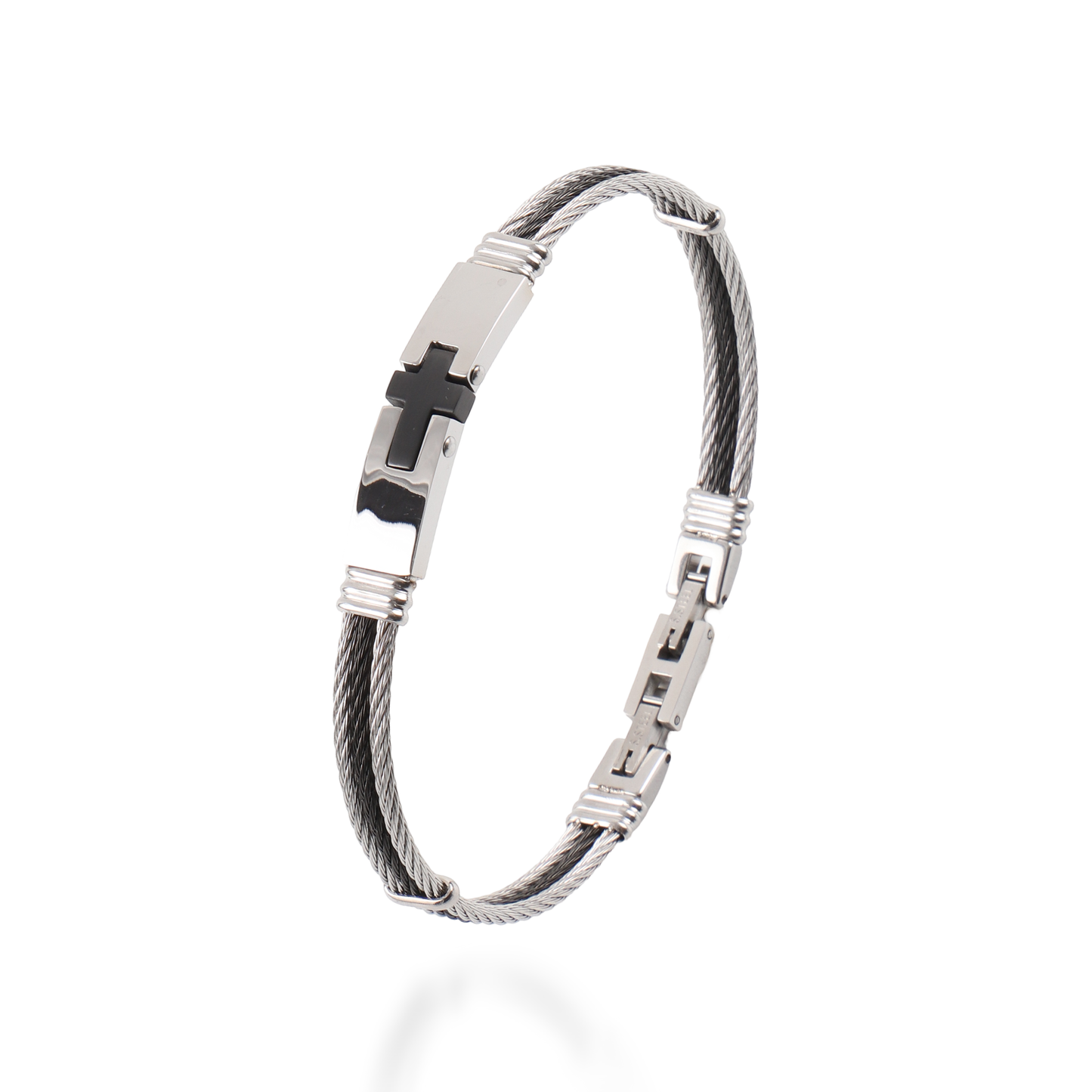 Ανδρικό βραχιόλι χειροπέδα Mar and Mar Dean Cross Cuff από ανοξείδωτο ατσάλι