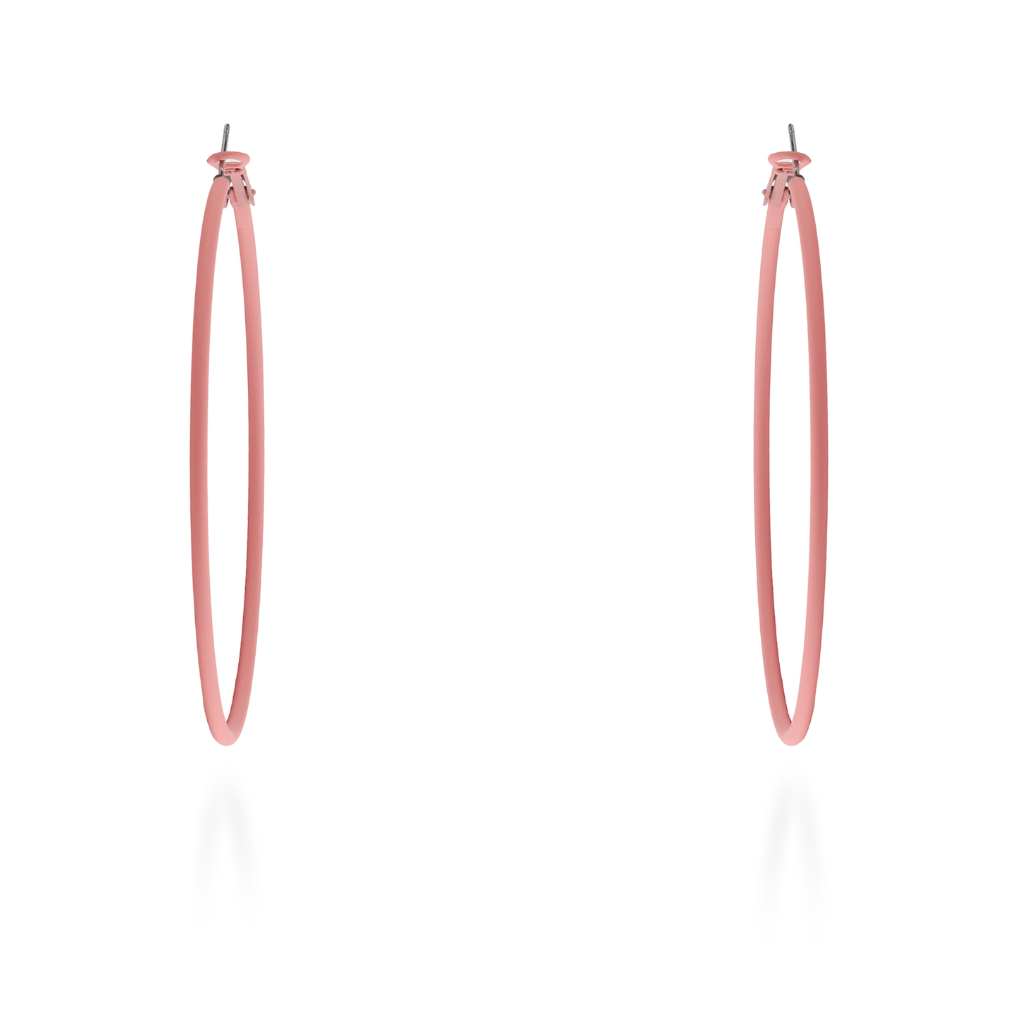 Σκουλαρίκια κρίκοι σε ροζ χρώμα Mar & Mar Funky Hoops (Pink)