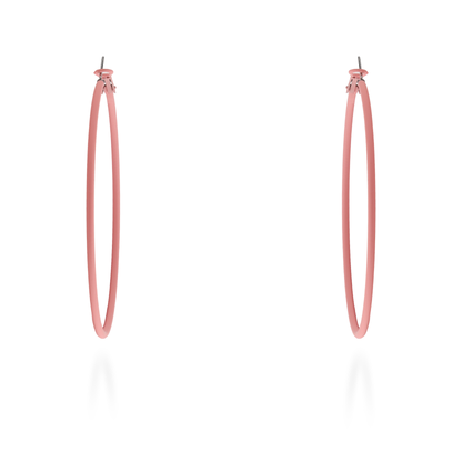 Σκουλαρίκια κρίκοι σε ροζ χρώμα Mar & Mar Funky Hoops (Pink)