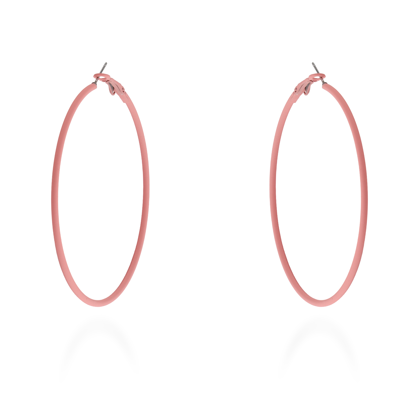 Σκουλαρίκια κρίκοι σε ροζ χρώμα Mar & Mar Funky Hoops (Pink)