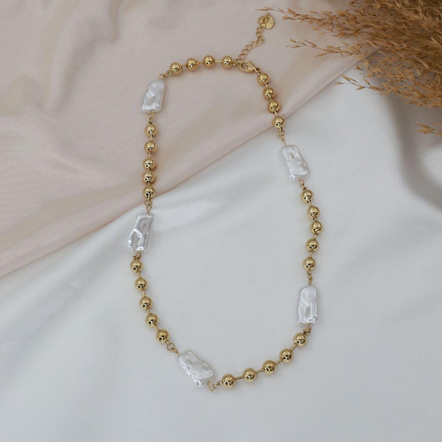 Αλυσίδα λαιμού με πέρλες Mar and Mar Cristy Pearl από ανοξείδωτο ατσάλι